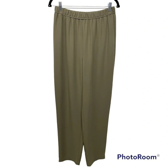 Shamask Sage Green Wool Pants size 2 with pockets pull on - Picture 1 of 12
